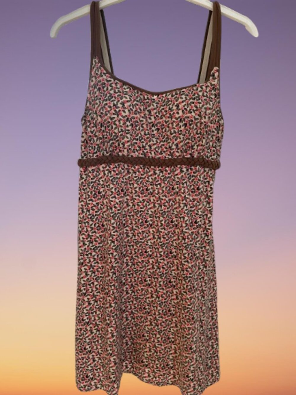 Sleeveless Dress Built-In Bra Cotton Stretch Size Large Denver Hayes Summer
